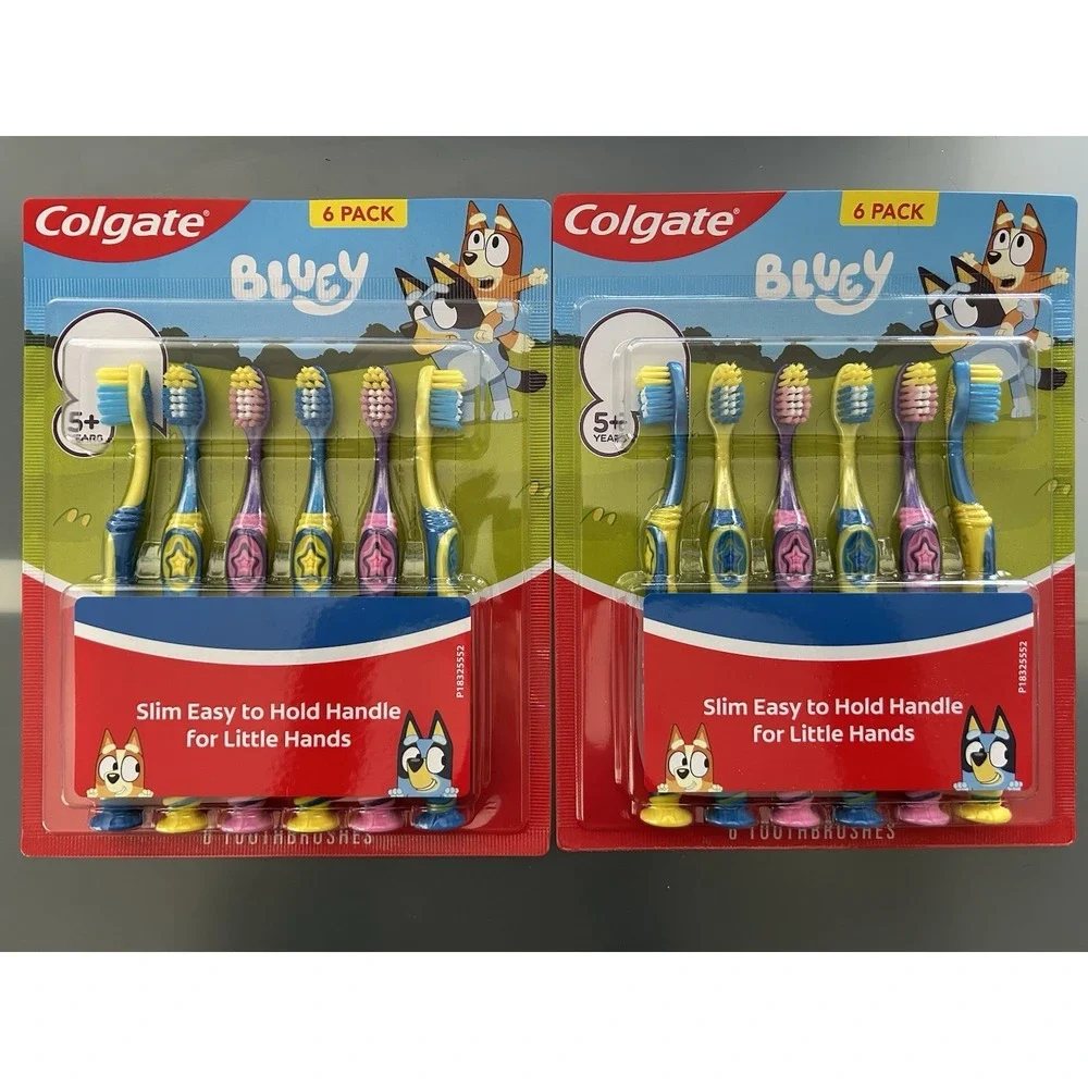 Colgate Bluey Kids Toothbrush 6-Count (2 Pack) | 12 Toothbrushes | Extra Soft